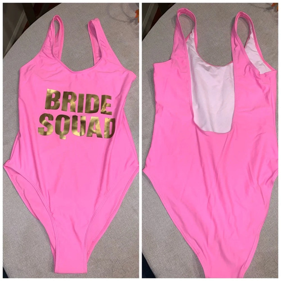 One-Piece Swimsuit Bride Squad• LARGE - Picture 2 of 4